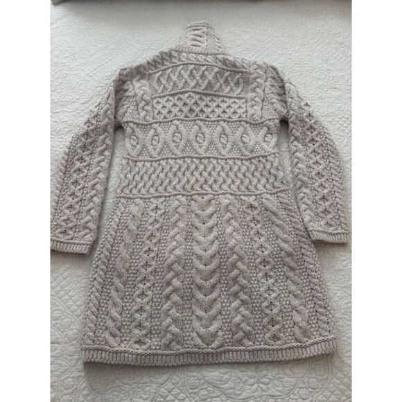 Inis Crafts long zip up cardigan, 100% Wool size M, Beige. - Picture 2 of 6